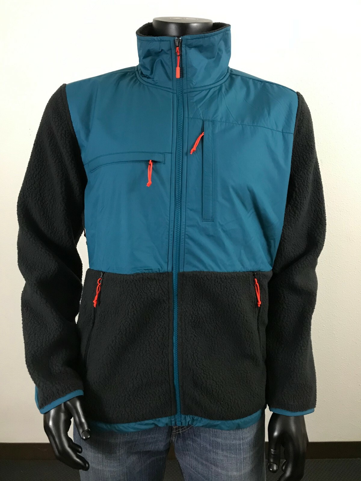 north face black fleece jacket men's