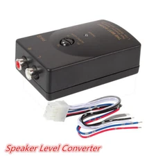 Car Stereo Audio RCA Speaker High To Low Level Line Converter With Adapter Wire