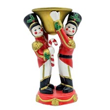 Partylite Toy Soldiers Taper Candle Holder Christmas Holiday Porcelain