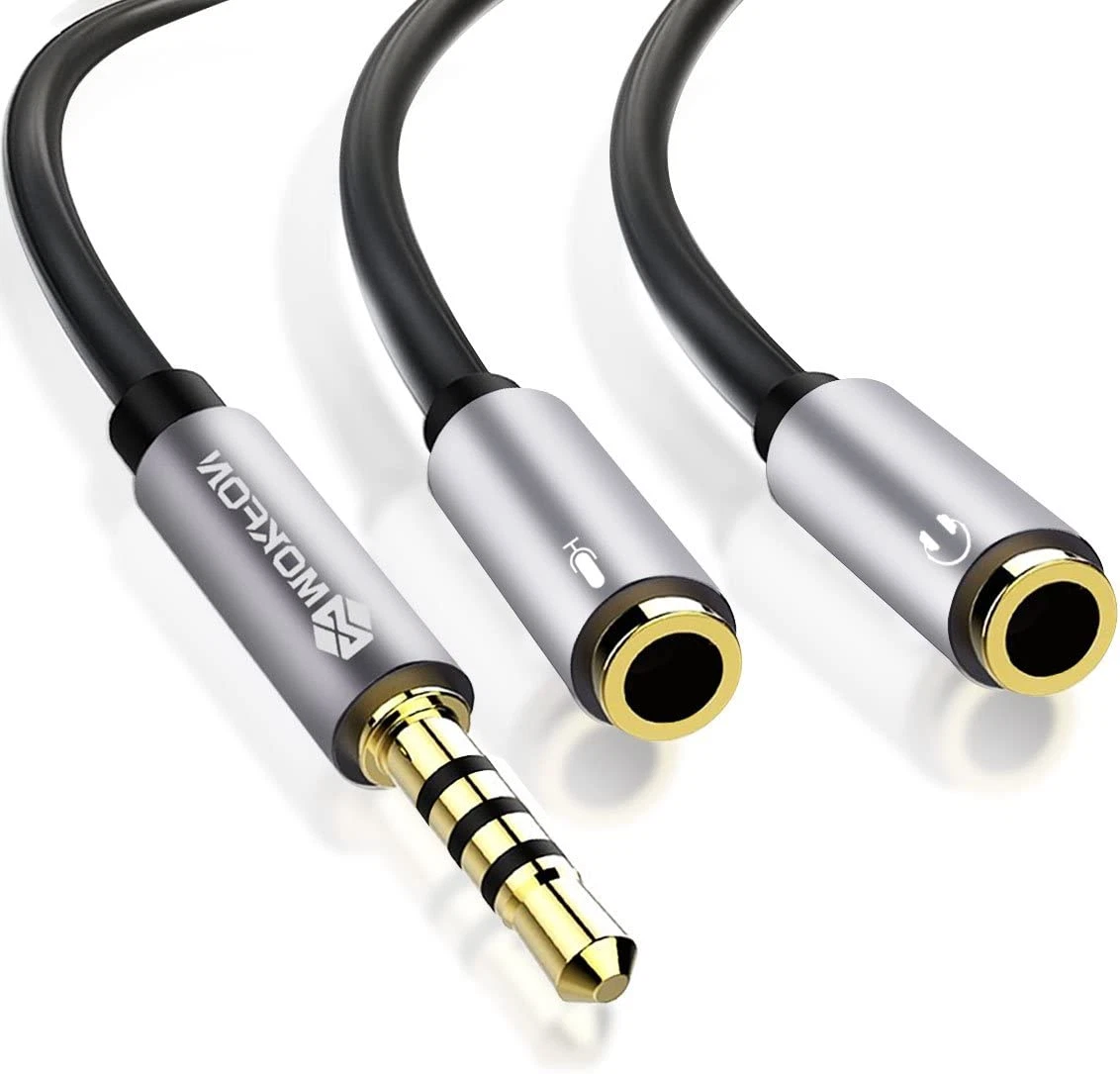 Divisor En Y Para Auriculares Y Adaptador Combinado De Audio Y