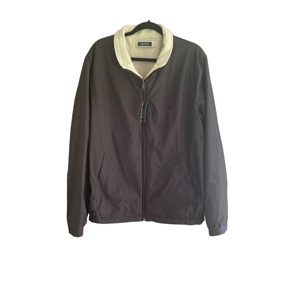 Vintage 90s Nautica Men's Reversible Fleece Fall Windbreaker