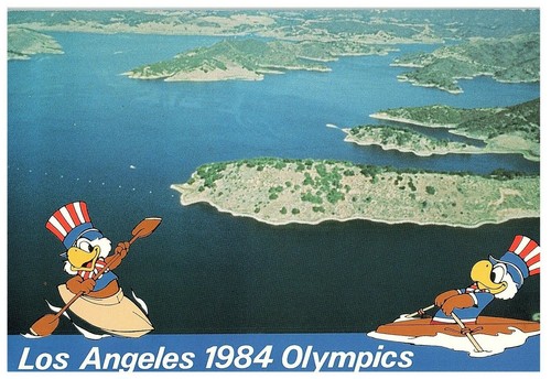 1984 Olympics Los Angeles Sam The Olympic Mascot Eagle Canoeing  - Picture 1 of 2