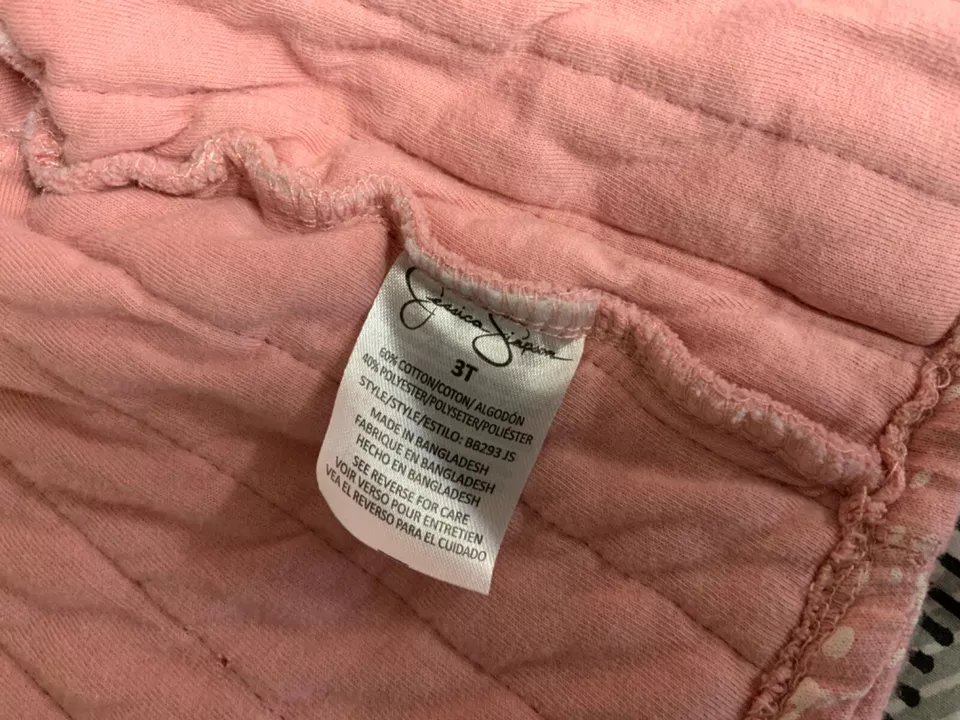 Chaqueta acolchada floral rosa para niñas pequeñas Jessica Simpson talla 3T Foto 4 de 4