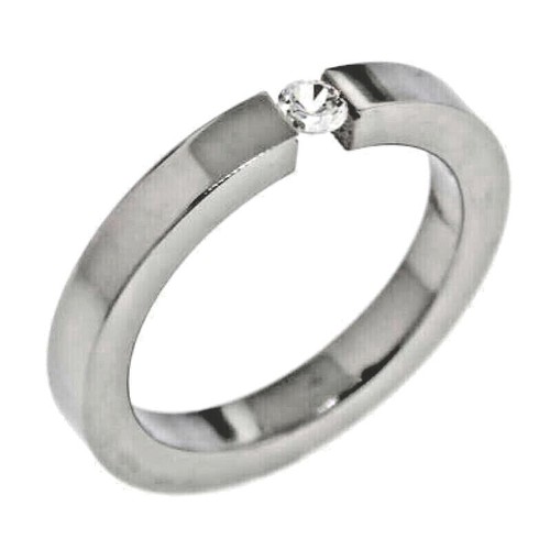 Achetez Bague Tarlton en Argent Blanc Zircone 0.12 Carats Ronde taillé