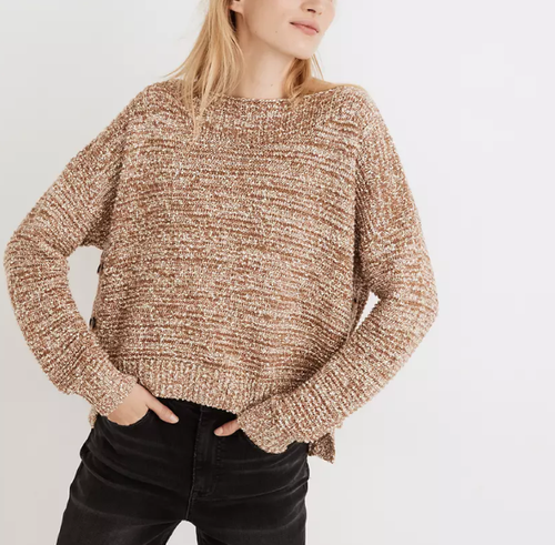 Madewell Women's Boatneck Side-Button 