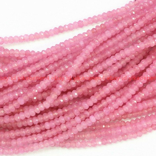 Faceted 2x4mm Genuine Natural Rondelle Gemstone Abacus Loose Beads 15" Strand - Picture 13 of 29