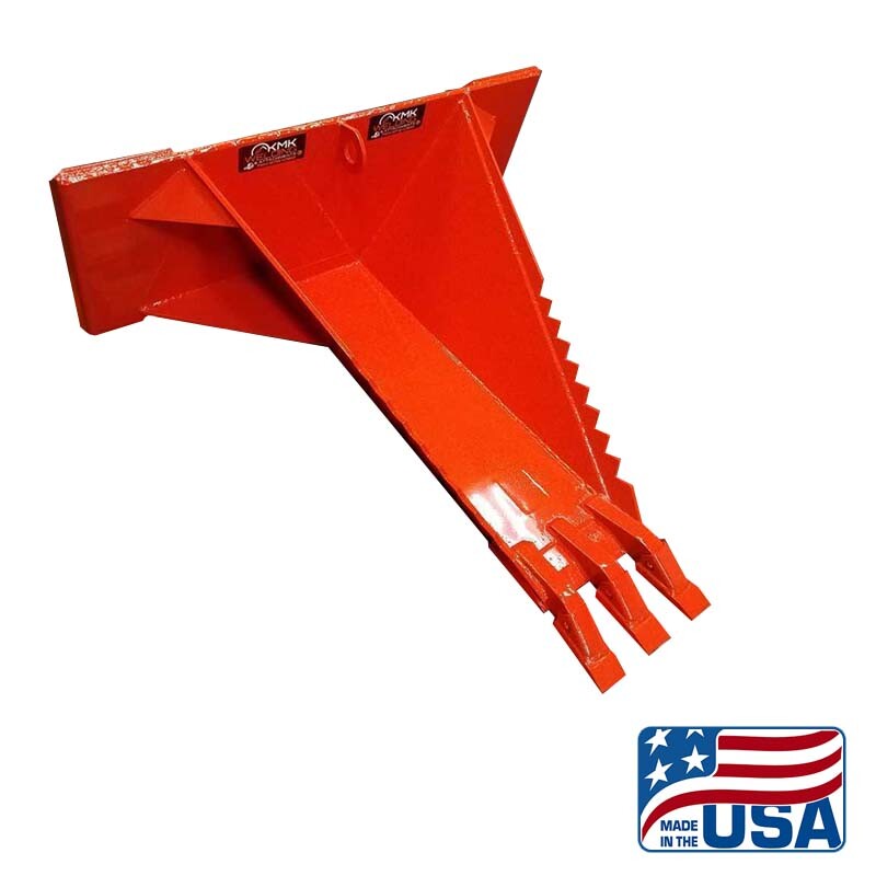 NEW HD Skid steer stump/root/bucket/KMK Welding LLC/KUBOTA ORANGE/44
