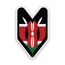 Kenyan Driver Badge Sticker Decal - Wakaba Green Leaf Soshinoya Jdm Kenya Ken