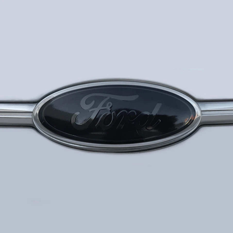 Para Ford EcoSport 2018-2022 emblema delantero y trasero insertar calcomanía vinilo humo oscuro Foto 2 de 2