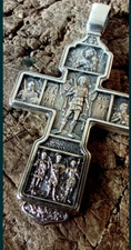 Authentic Orthodox Solid Silver 925 Cross Archangel Michael Gabriel