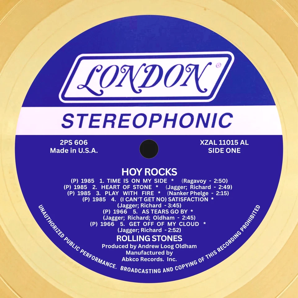 The Rolling Stones – Hot Rocks 1964-1971 / LP Gold 12" / Souvenir in black fram - Image 2 of 4