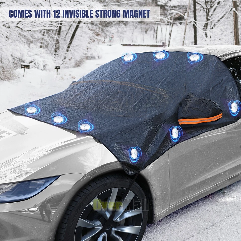 Cubierta de parabrisas de coche invierno nieve hielo lluvia protección contra heladas protección parasol 1 pieza Foto 3 de 4