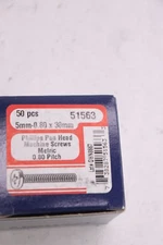 (50-Pk) Midwest Fastener Phillips Pan Machine Screw Zinc Plated 51563
