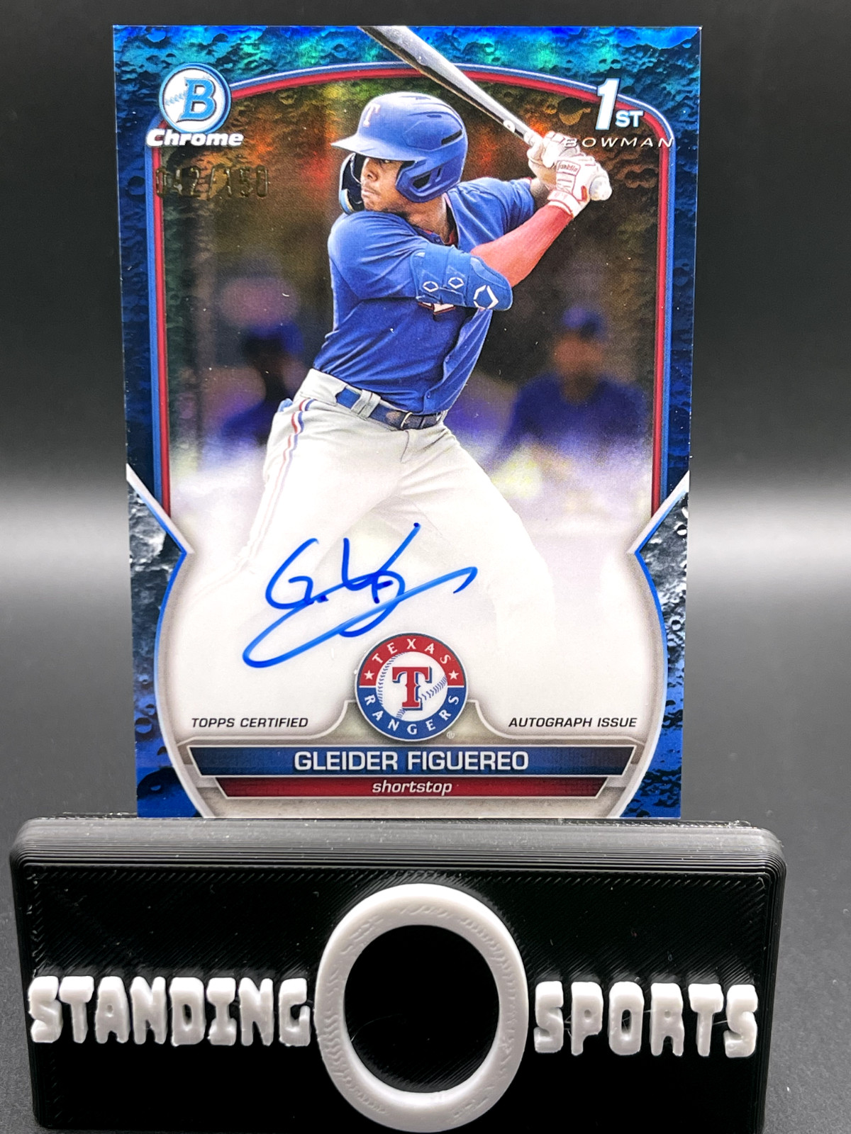 2023 Bowman Chrome GLEIDER FIGUEREO 1st Blue Crater AUTO /150 RC