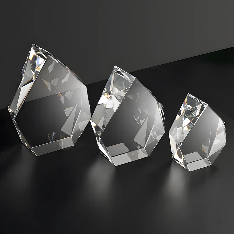 3D Crystal Photo Personalised Glass Laser Engrave rhombic etched picture iceberg — 第 4/4 张图片