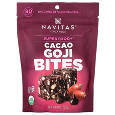 Navitas Organics Organic Power Snacks Cacao Goji 8 oz 227 g B Corp, BPA-Free,