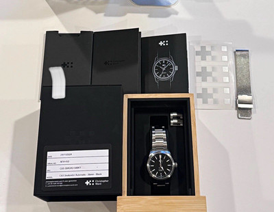 Christopher Ward C63 Sealander Auto 36mm Black Dial w/ box and papers 