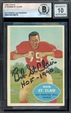 Bob St. Clair Gem Mint 10 Beckett BAS Signed 1960 Topps Autograph
