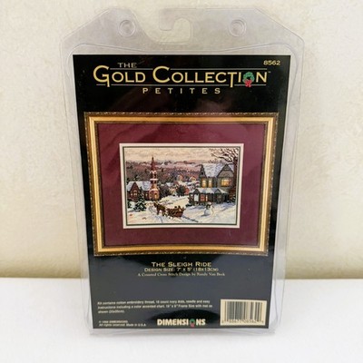 Vintage 1998 Dimensions Gold Collection Petites The Sleigh Ride 8562 NEW