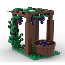 Piezas de enrejado de uva de ciudad para kits LEGO bloques de construcción de flores para plantas hágalo usted mismo