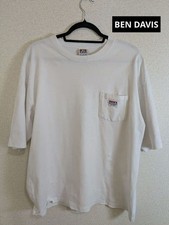 Ben Davis White Long Sleeve T-Shirt Pocket Used Japan