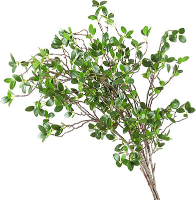 43'' Artificial Greenery Stems Plants Faux Leaf Green Eucalytus Branches Ficus Tw