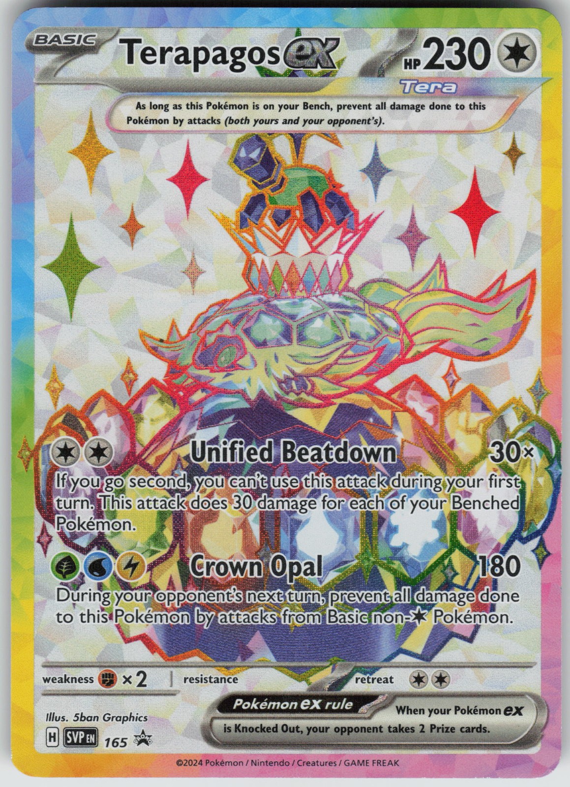 Terapagos ex Promo Holofoil SV: Scarlet & Violet Promo Cards 165 Pokemon card NM