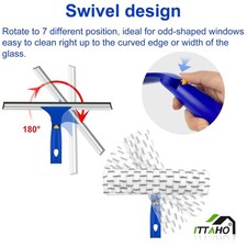 Easy-to-Use Window Squeegee - Stainless Steel Pole Included