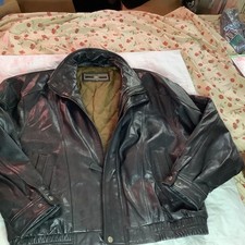 RARE VTG MEMBERS ONLY BLACK LEATHER BOMBER JACKET SIZE XL SOFT CLEAN