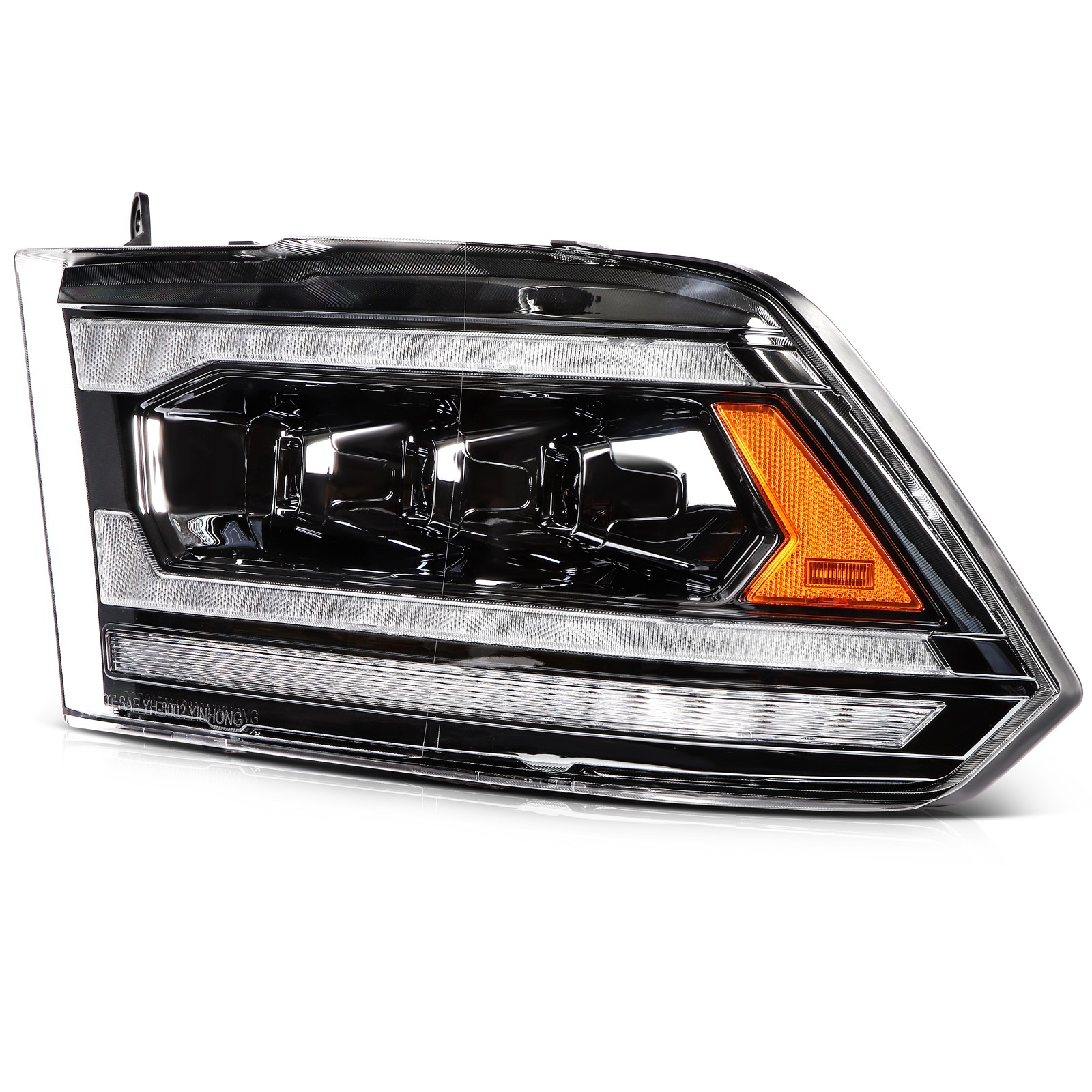 For Dodge Ram 1500 2500 3500 2009-2018 LED DRL Headlamp Headlights Assembly Pair