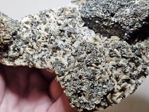 Chalcopyrite On Sphalerite On Dolomite Crystals - Tri State District, Missouri - Picture 9 of 14