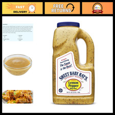 Lemon Pepper BBQ Sauce 64 oz - Award Winning, Kosher, Gluten Free, USA Made