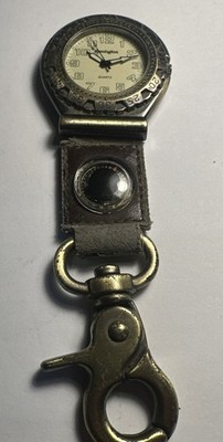 REMINGTON Quartz Pocket Watch W/BELT HOOK with Thermometer - New Batt 