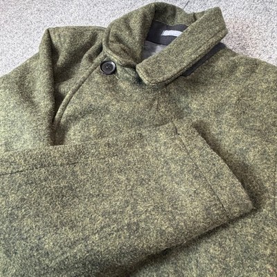 Vintage Old Navy Mens XL Tall Pea Coat Olive Green Double Breasted Coat