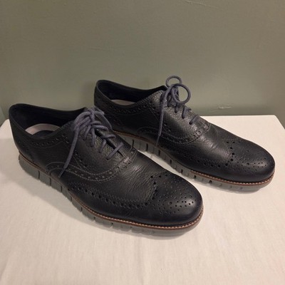 Cole Haan Men's Zero grand Wingtip Oxford Shoes, Size 12, Black Gray