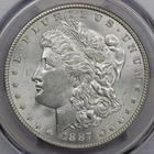 1887 Morgan Silver Dollar - PCGS MS 65+