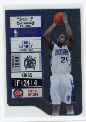 2010-11 Playoff Contenders Patches #16 Carl Landry Die Cuts Silver #/299