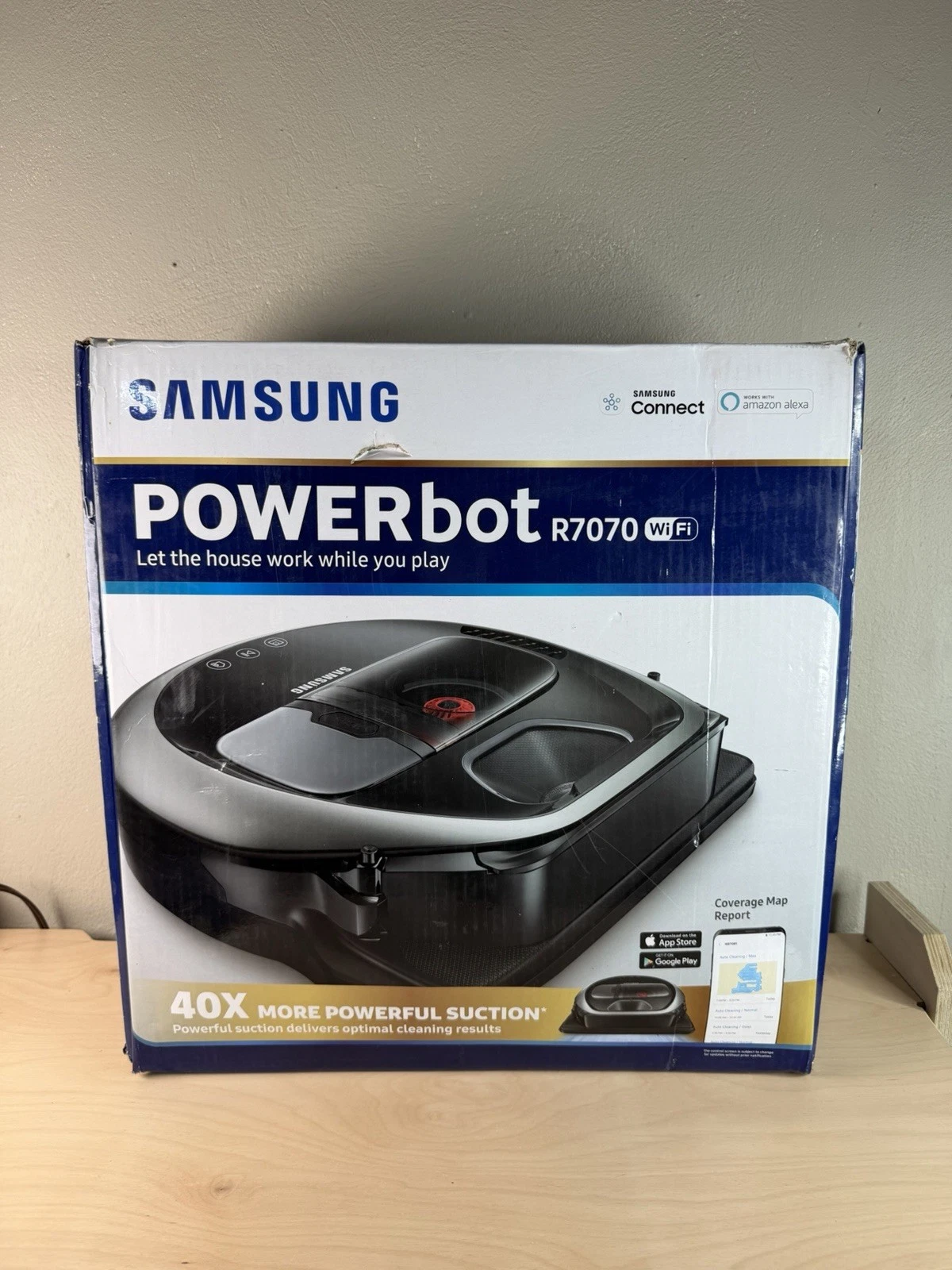 Samsung R7070 POWERbot Robot Vacuum Cleaner SR2AM7070WS - As Is - For Parts Only