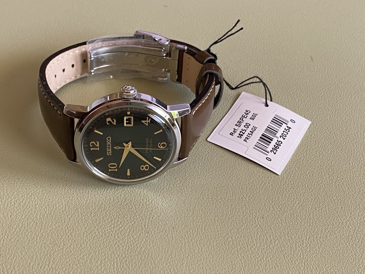 セイコー プレザージュ（PRESAGE）4R35 SEIKO PRESAGE 4R35-04A0 Green Dial Men's Automatic Watch 7.5 