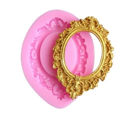 Krone Relief Rahmen Silikonform Fondantform Tortendekoration Werkzeuge Schokolade 