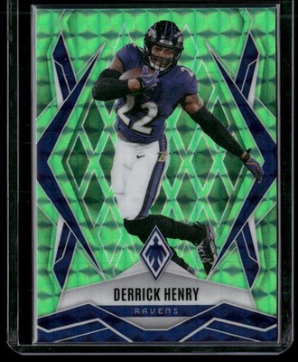 2025 Panini Phoenix #10 Derrick Henry Lime Green Pyramids Prizm #/285
