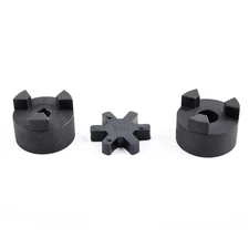 AUTOJARE 1/2" to 3/4" L095 Flexible 3-Piece L-Jaw Coupling Set & Buna-N NBR R...