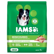 IAMS Proactive Health Adult Minichunks Dry Dog 30 Pound (Pack of 1), Chicken 1.62 per pound