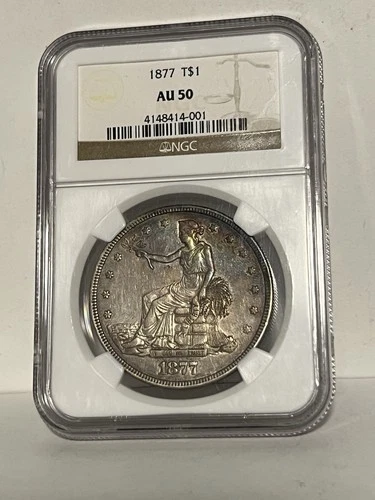 1877 Trade Dollar NGC AU50