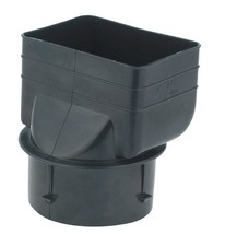 ADS 0465AA Black Rectangular Polyethylene Downspout Adapter 3 L x 4-1/4 Dia. in.