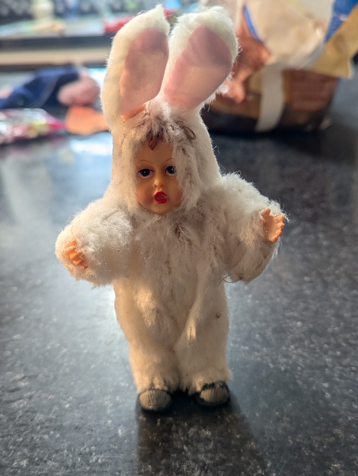 Small Ceramic Easter Girl Porcelain Figurine Nice Display Piece