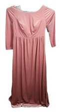 Azazie Womens Size A18 Dusty Rose Boat Neck V Back Brynn Velvet Dress
