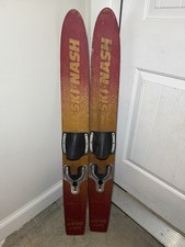 Vintage SKI NASH WATER KIDS 47" Combo Water Skis with Bindings Waterskis RETRO