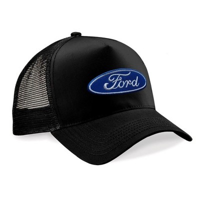 Truckermütze Mesh Cap neu schwarz Druckknopflasche bestickt