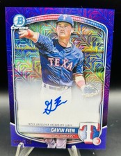 2025 Bowman Draft Chrome Mega Box Gavin Fien Purple Mojo Auto /199 #BMA-GF